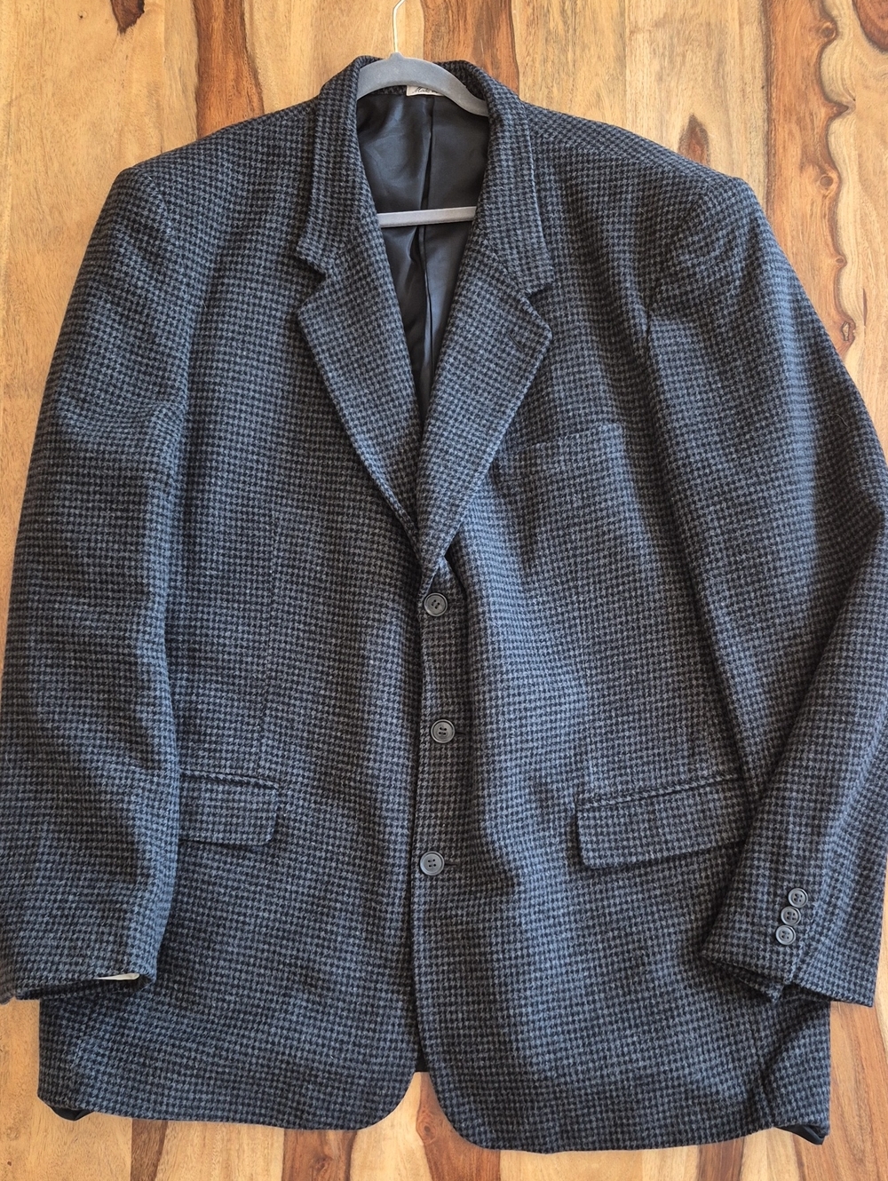 Tom Tailor 20% Cashmere,60% Wool Blend, Houndstooth Pattern, Sport Coat Sz 48/XL